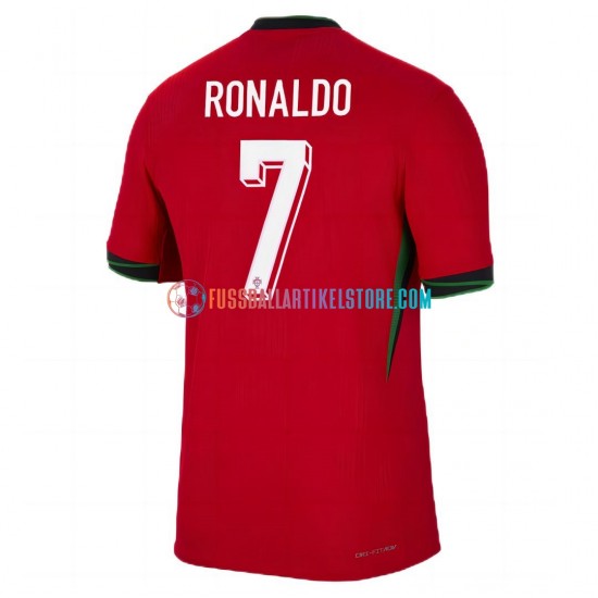 Portugal Heimausrüstung Cristiano Ronaldo 7 Euro 2024 Herren Trikot Rot S/S