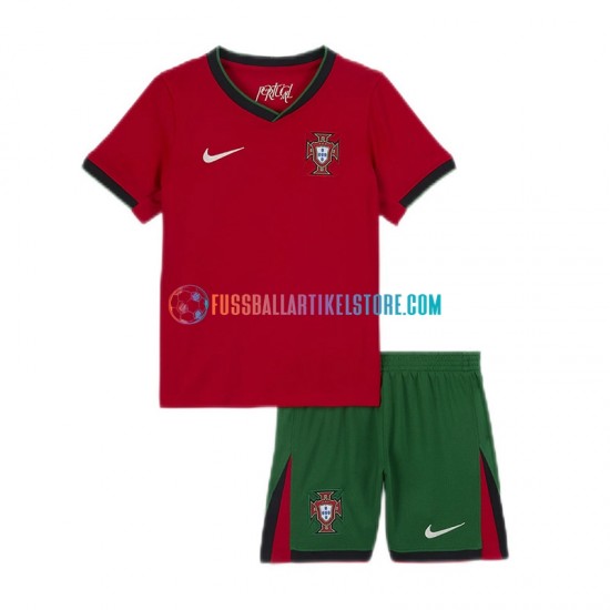 Portugal Heimausrüstung Euro 2024 Kinder Set(Trikot und Hose) Rot S/S