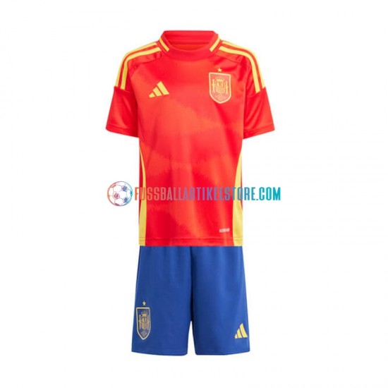 Spanien Heimausrüstung Euro 2024 Kinder Set(Trikot und Hose) Rot S/S