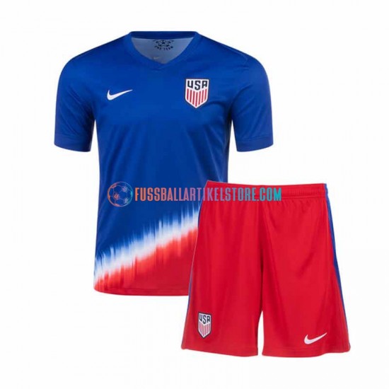 USA Auswärtsausrüstung 2024 Kinder Set(Trikot und Hose) S/S