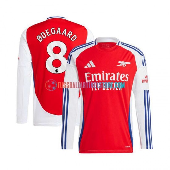 Arsenal Heimausrüstung Martin Odegaard 8 2024-2025 Herren Trikot Rot L/S