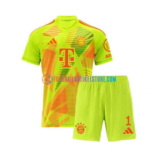 FC Bayern München Heimausrüstung Torwart Manuel Neuer 1 2024-2025 Kinder Set(Trikot und Hose) S/S