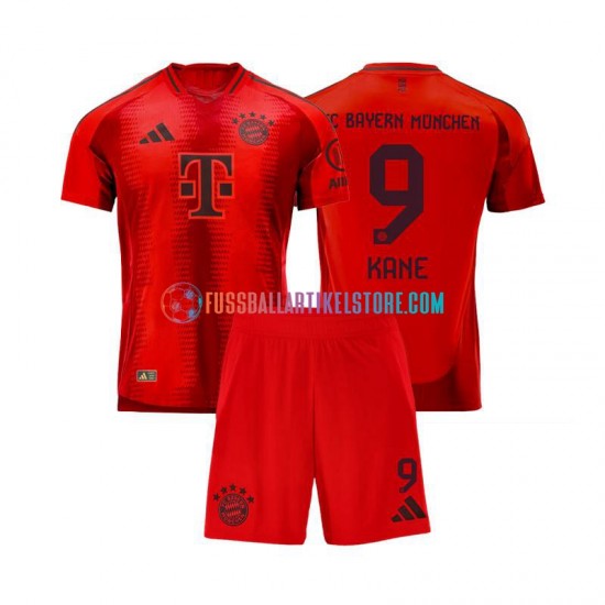 FC Bayern München Heimausrüstung Harry Kane 9 2024-2025 Kinder Set(Trikot und Hose) Rot S/S