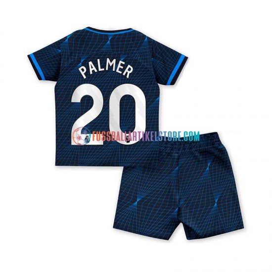 Chelsea Auswärtsausrüstung Cole Palmer 20 2023-2024 Kinder Set(Trikot und Hose) S/S