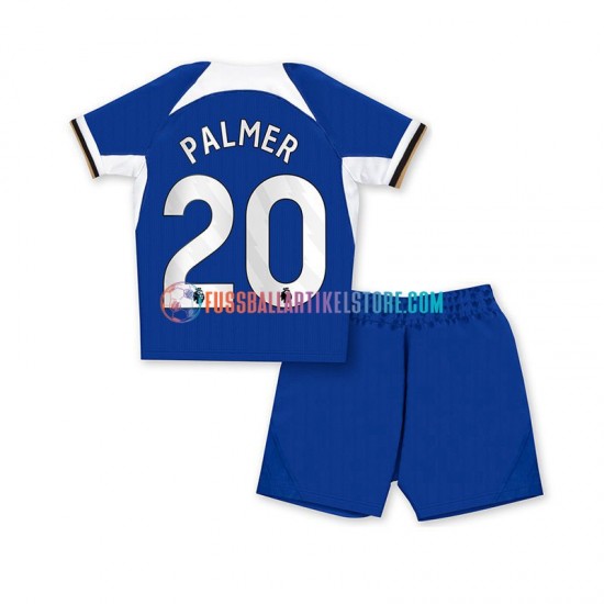 Chelsea Heimausrüstung Cole Palmer 20 2023-2024 Kinder Set(Trikot und Hose) Blau S/S