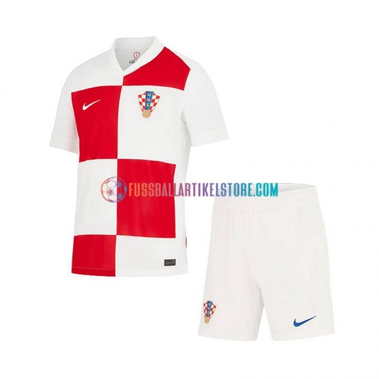 Kroatien Heimausrüstung Euro 2024 Kinder Set(Trikot und Hose) S/S