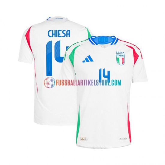 Italien Auswärtsausrüstung Chiesa 14 Euro 2024 Herren Trikot Weiß S/S