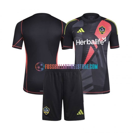 LA Galaxy Heimausrüstung Torwart 2024 Kinder Set(Trikot und Hose) Schwarz S/S