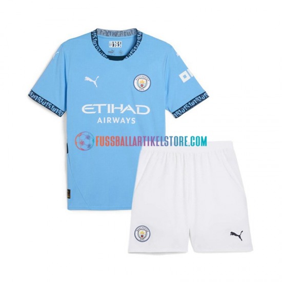 Manchester City Heimausrüstung 2024-2025 Kinder Set(Trikot und Hose) Blau S/S