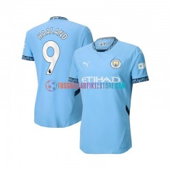 Manchester City Heimausrüstung Erling Haaland 9 2024-2025 Herren Trikot Blau S/S