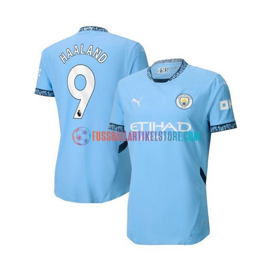 Manchester City Heimausrüstung Erling Haaland 9 2024-2025 Herren Trikot Blau S/S