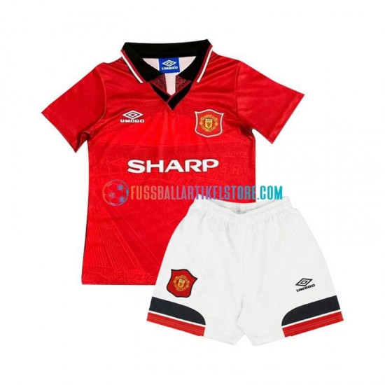 Manchester United Heimausrüstung Retro 1994 Kinder Set(Trikot und Hose) S/S