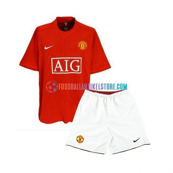 Manchester United Heimausrüstung Retro 2007 Kinder Set(Trikot und Hose) S/S