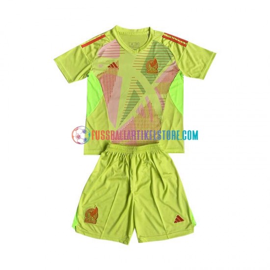 Mexiko Auswärtsausrüstung Torwart 2024 Kinder Set(Trikot und Hose) S/S