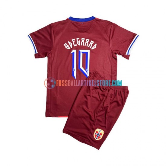 Norwegen Heimausrüstung Martin Odegaard 8 2024 Kinder Set(Trikot und Hose) S/S