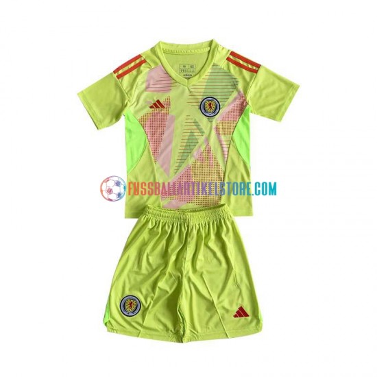 Schottland Heimausrüstung Torwart Euro 2024 Kinder Set(Trikot und Hose) S/S