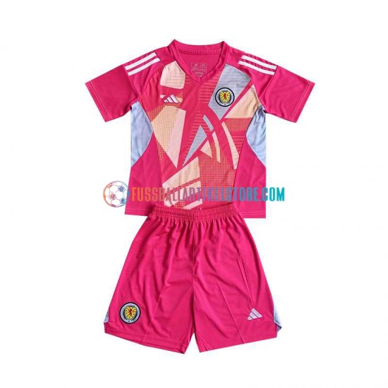 Schottland Ausweichausrüstung Torwart Euro 2024 Kinder Set(Trikot und Hose) S/S