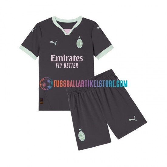 AC Mailand Ausweichausrüstung 2024-2025 Kinder Set(Trikot und Hose) S/S