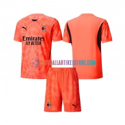 AC Mailand Viertesausrüstung Torwart 2024-2025 Kinder Set(Trikot und Hose) S/S