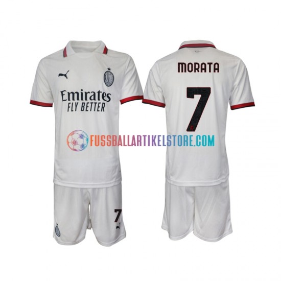 AC Mailand Auswärtsausrüstung Morata 7 2024-2025 Kinder Set(Trikot und Hose) S/S