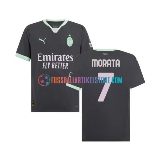 AC Mailand Ausweichausrüstung Morata 7 2024-2025 Herren Trikot S/S