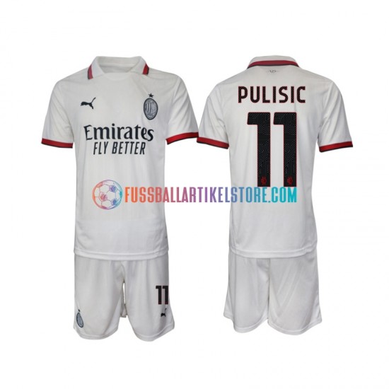 AC Mailand Auswärtsausrüstung Pulisic 11 2024-2025 Kinder Set(Trikot und Hose) S/S