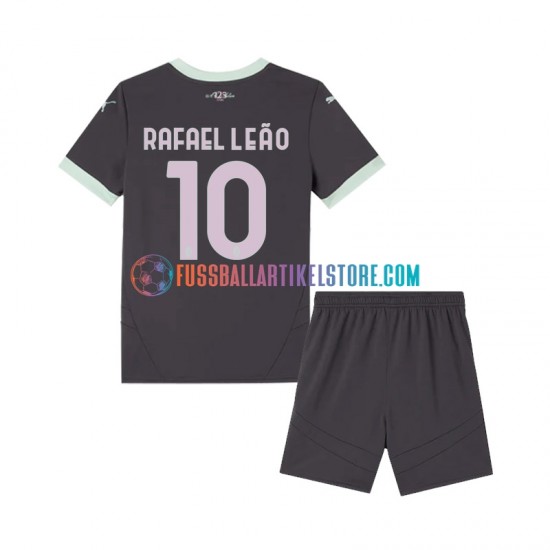 AC Mailand Ausweichausrüstung Rafael Leao 10 2024-2025 Kinder Set(Trikot und Hose) S/S