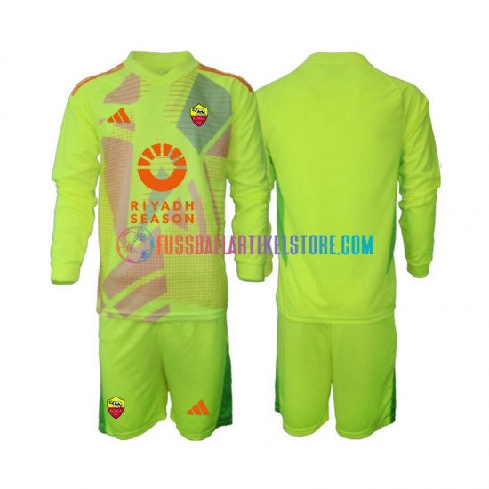 AS Rom Auswärtsausrüstung Torwart 2024-2025 Kinder Set(Trikot und Hose) L/S