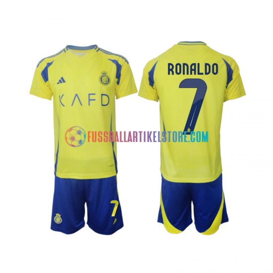 Heimausrüstung Al Nassr Cristiano Ronaldo 7 2024-2025 Kinder Set(Trikot und Hose) S/S