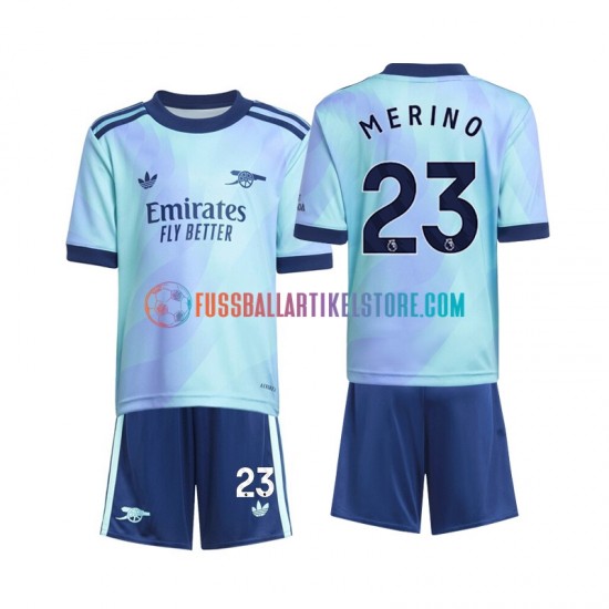 Arsenal Ausweichausrüstung Merino 23 2024-2025 Kinder Set(Trikot und Hose) S/S