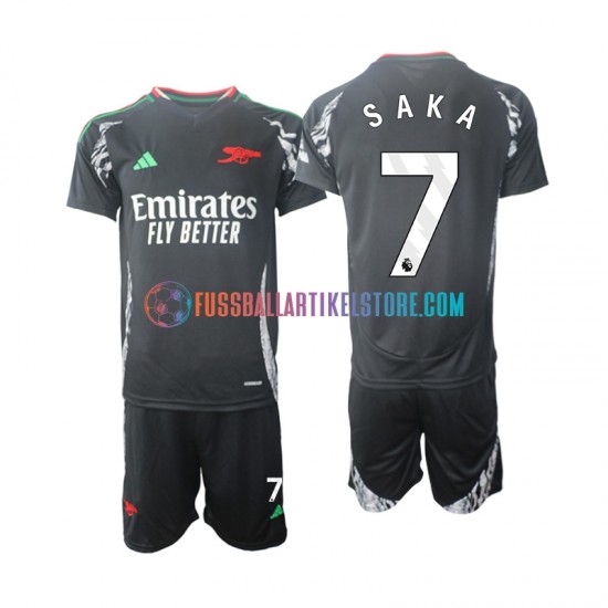 Arsenal Auswärtsausrüstung Saka 7 2024-2025 Kinder Set(Trikot und Hose) S/S