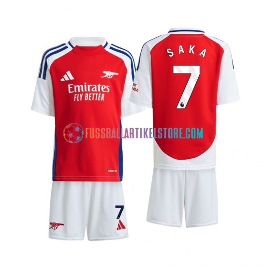 Arsenal Heimausrüstung Saka 7 2024-2025 Kinder Set(Trikot und Hose) S/S