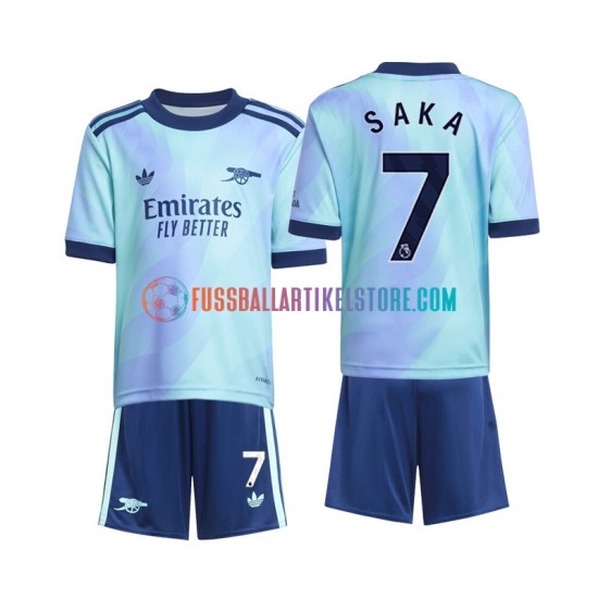 Arsenal Ausweichausrüstung Saka 7 2024-2025 Kinder Set(Trikot und Hose) S/S