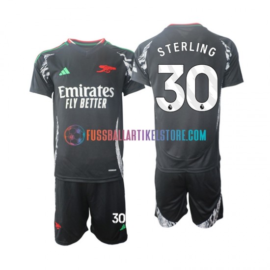 Arsenal Auswärtsausrüstung Sterling 30 2024-2025 Kinder Set(Trikot und Hose) S/S