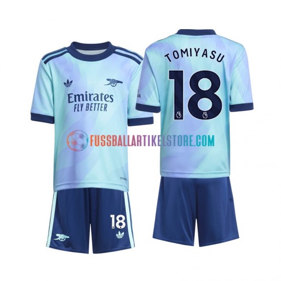 Arsenal Ausweichausrüstung Takehiro Tomiyasu 18 2024-2025 Kinder Set(Trikot und Hose) S/S