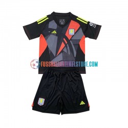 Aston Villa Auswärtsausrüstung Torwart 2024-2025 Kinder Set(Trikot und Hose) S/S