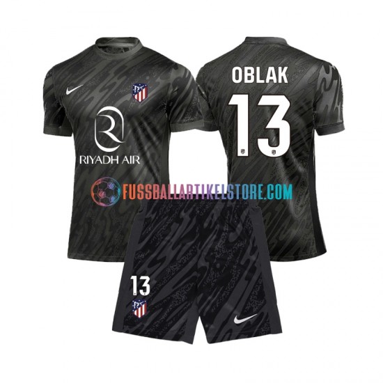 Atlético Madrid Heimausrüstung Torwart Jan Oblak 13 2024-2025 Kinder Set(Trikot und Hose) S/S