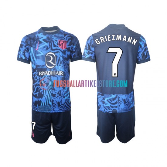 Atlético Madrid Ausweichausrüstung Griezmann 7 2024-2025 Kinder Set(Trikot und Hose) S/S