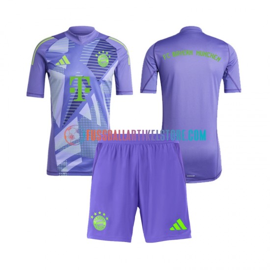 FC Bayern München Auswärtsausrüstung Torwart 2024-2025 Kinder Set(Trikot und Hose) S/S