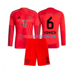 FC Bayern München Heimausrüstung Joshua Kimmich 6 2024-2025 Kinder Set(Trikot und Hose) L/S