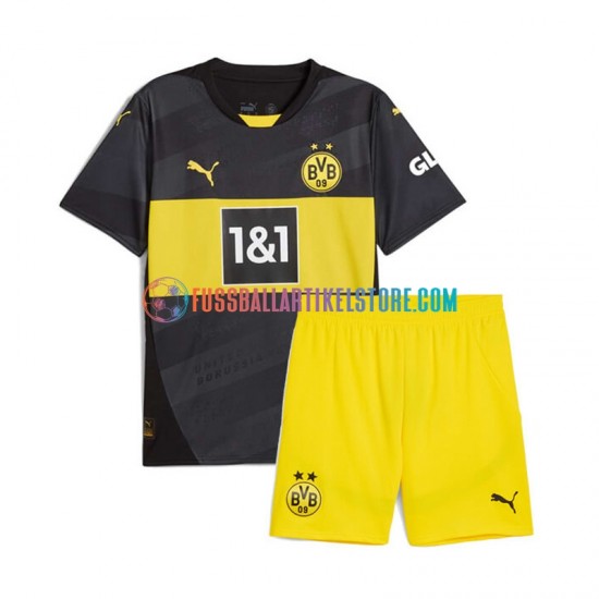 Borussia Dortmund Auswärtsausrüstung 2024-2025 Kinder Set(Trikot und Hose) S/S