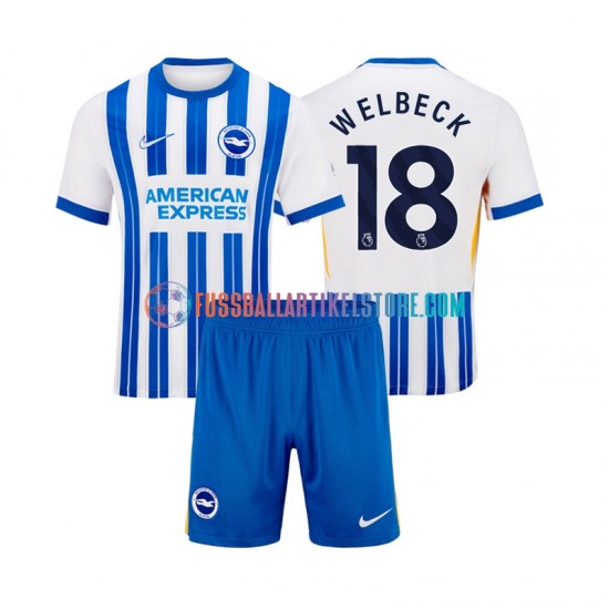 Brighton Hove Albion Heimausrüstung WELBECK 18 2024-2025 Kinder Set(Trikot und Hose) S/S