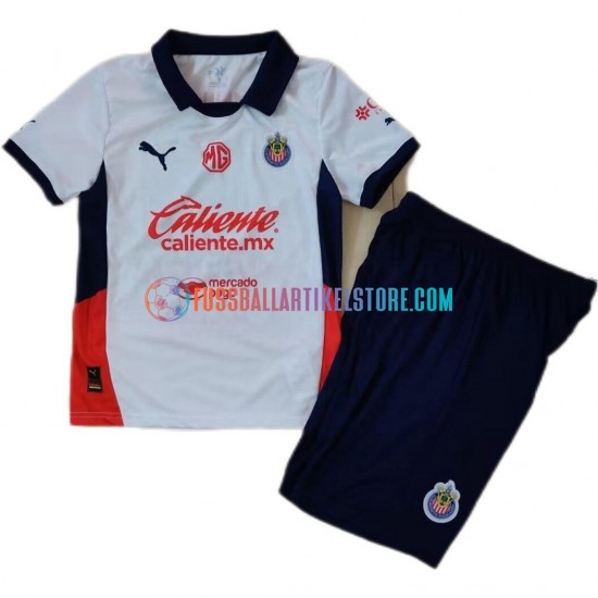 Auswärtsausrüstung Deportivo Guadalajara 2024-2025 Kinder Set(Trikot und Hose) S/S