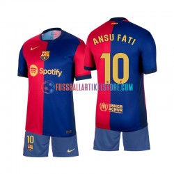 FC Barcelona Heimausrüstung Ansu Fati 10 2024-2025 Kinder Set(Trikot und Hose) S/S
