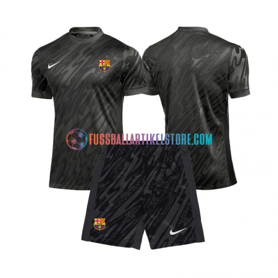 FC Barcelona Ausweichausrüstung Torwart 2024-2025 Kinder Set(Trikot und Hose) S/S