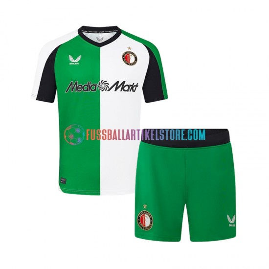 Feyenoord Rotterdam Ausweichausrüstung 2024-2025 Kinder Set(Trikot und Hose) S/S