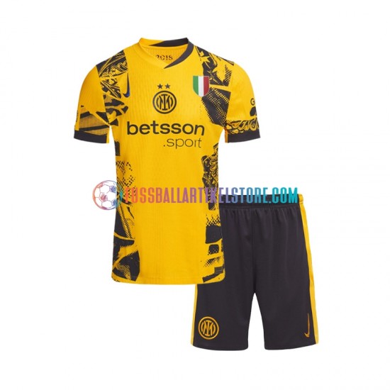 Inter Mailand Ausweichausrüstung 2024-2025 Kinder Set(Trikot und Hose) S/S