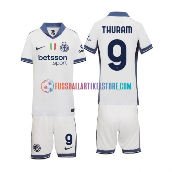 Inter Mailand Auswärtsausrüstung Marcus Thuram 9 2024-2025 Kinder Set(Trikot und Hose) S/S