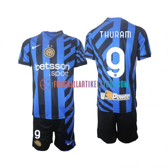 Inter Mailand Heimausrüstung Marcus Thuram 9 2024-2025 Kinder Set(Trikot und Hose) S/S