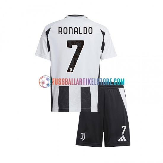 Juventus Turin Heimausrüstung Cristiano Ronaldo 7 2024-2025 Kinder Set(Trikot und Hose) S/S